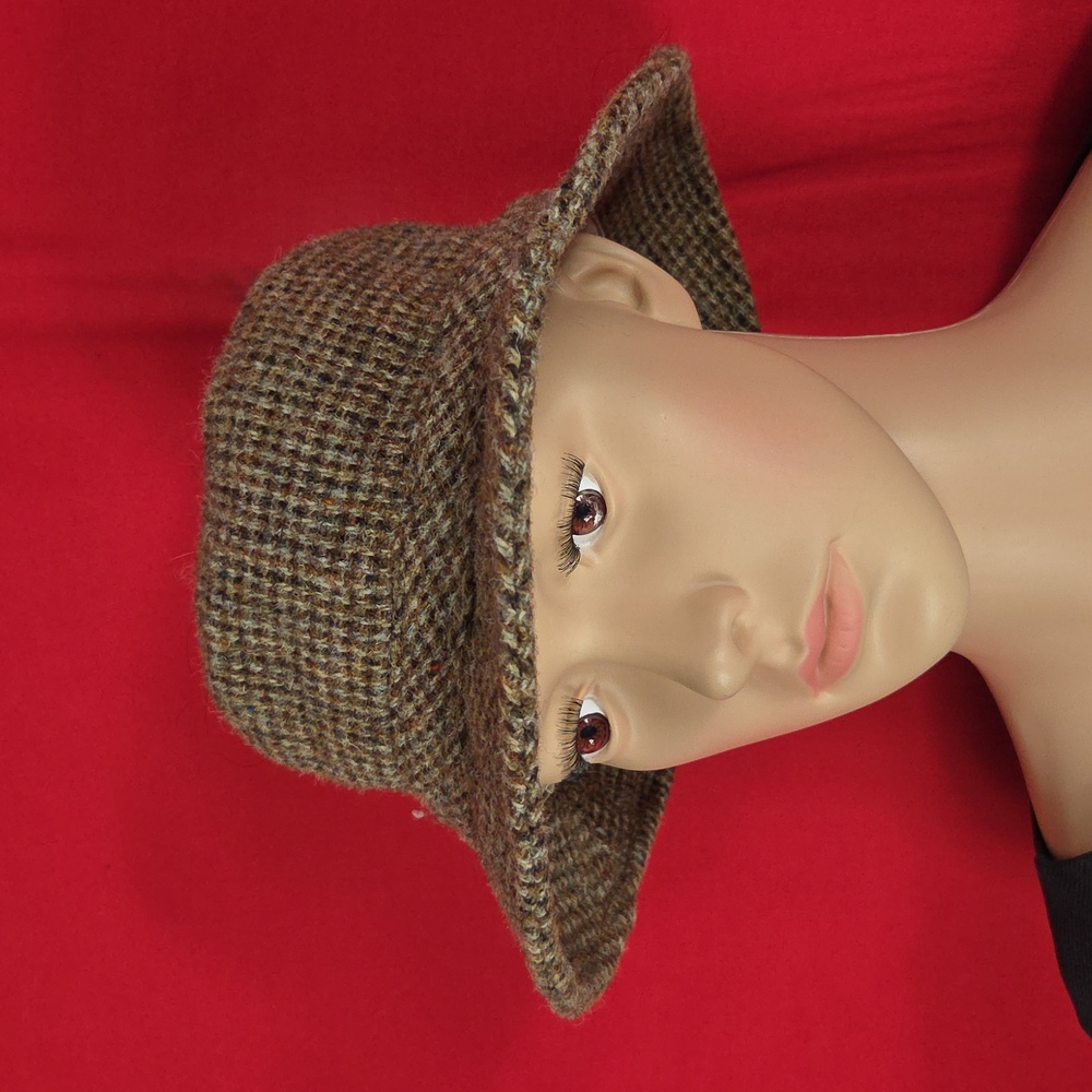 L.L. BEAN VINTAGE Harris‎ Tweed Gore Tex Bucket Hat Mens Size Medium